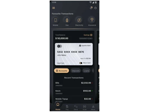 Appzillon Digital Banking Platform transactions