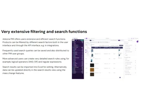 Adeona PIM Filtering & search
