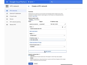 Google VPC Dashboard 1