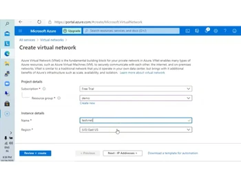 Azure Virtual Network Dashboard