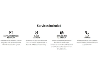 Aruba VPC Included services