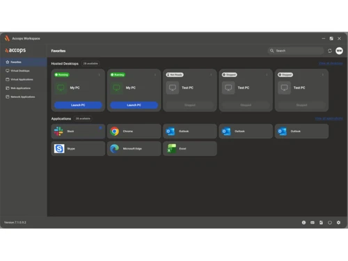 Accops Digital Workspace dashboard