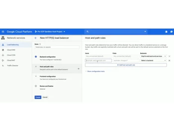 Cloud Load Balancer Path rules