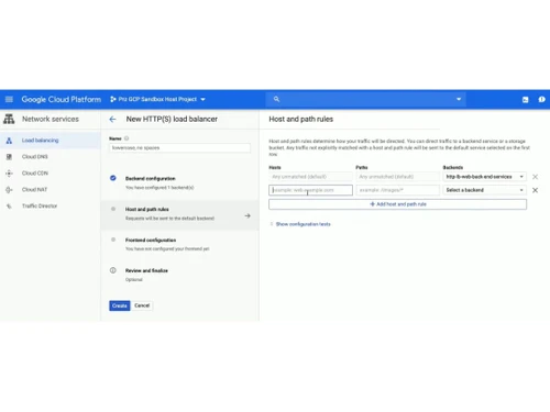 Cloud Load Balancer Path rules