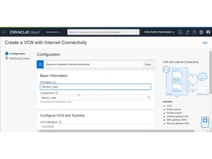 OCI Virtual Cloud Network Create VCN