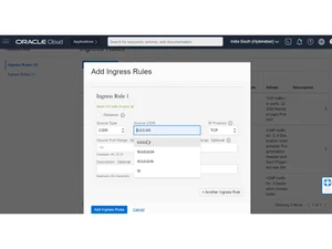 OCI Virtual Cloud Network Ingress rules