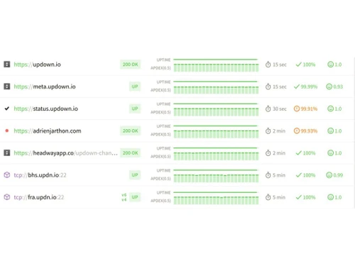 Updown io Monitoring