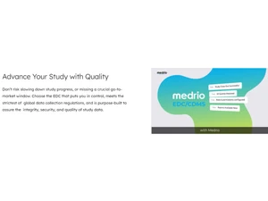 Medrio EDC Advance study