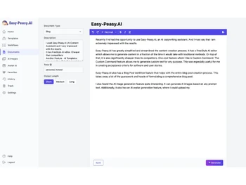 Easy Peasy AI Dashboard