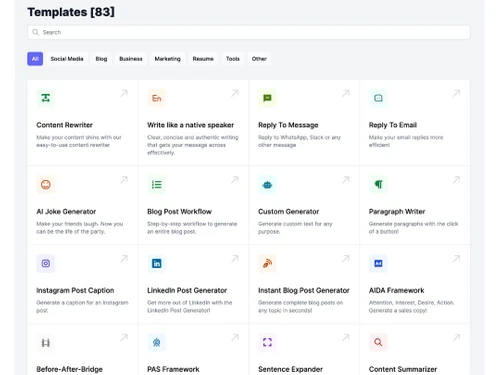 Easy Peasy AI Templates