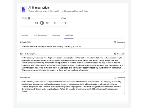 Easy Peasy AI Transcription