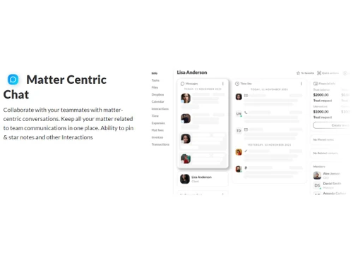 Lawcus Matter centric chat