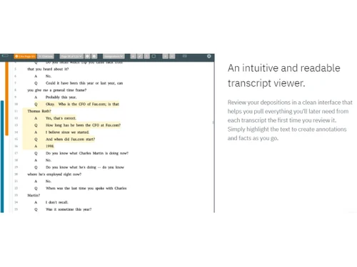 CaseFleet Transcript viewer