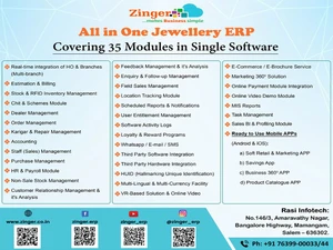 Zinger Jewellery ERP Modules