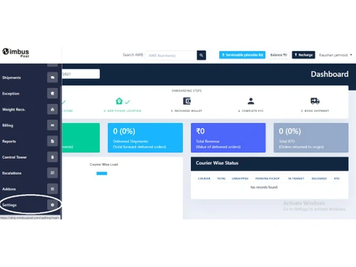 NimbusPost Dashboard