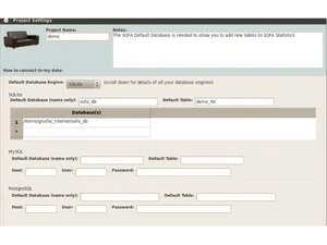 SOFA Statistics Project settings