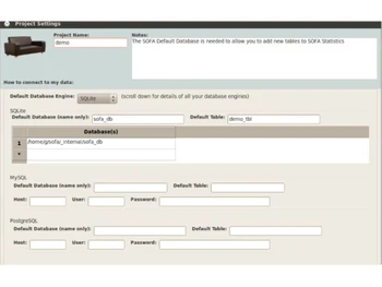 SOFA Statistics Project settings