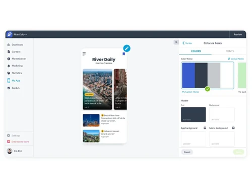 GoodBarber Dashboard