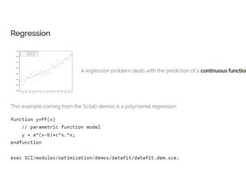 Scilab Regression
