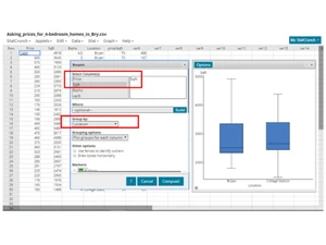 StatCrunch Bar graph