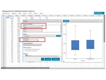 StatCrunch Bar graph