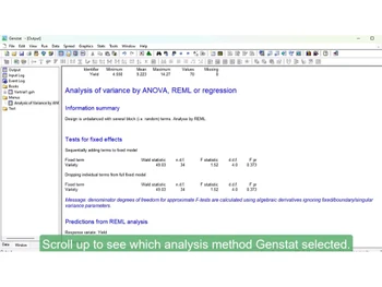 Genstat Information summary