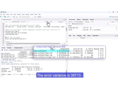 ASReml-R Variance