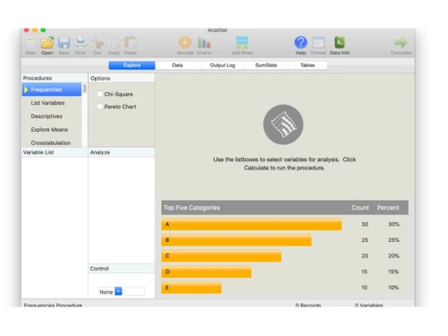 AcaSat Software Startup screen
