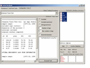 JMulTi Initial analysis