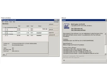 Disk Cryptor Main window