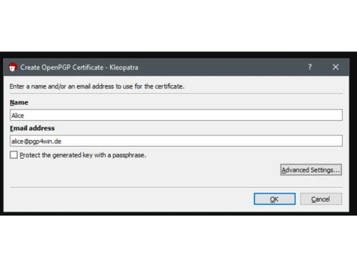 Gpg4win OpenPGP certificate