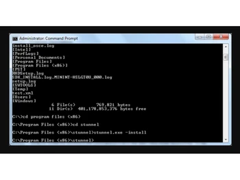 stunnel Command prompt