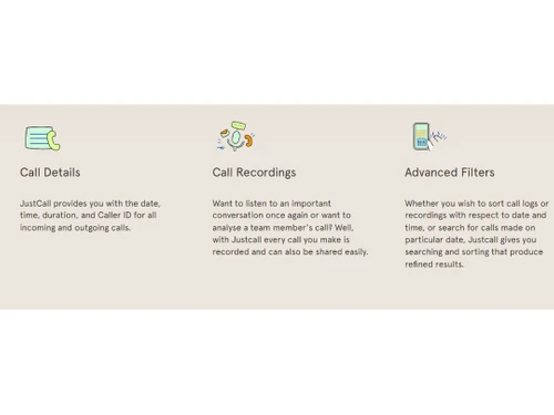 Justcall Call details