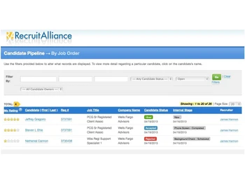 RecruitAlliance candidate