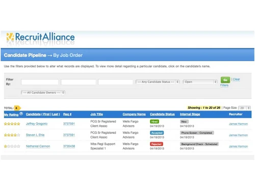 RecruitAlliance candidate