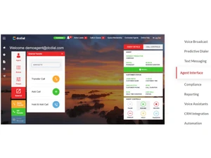 DCdial Agent interface