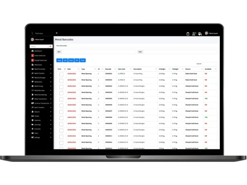 Technova EasyJewellery Metal barcodes