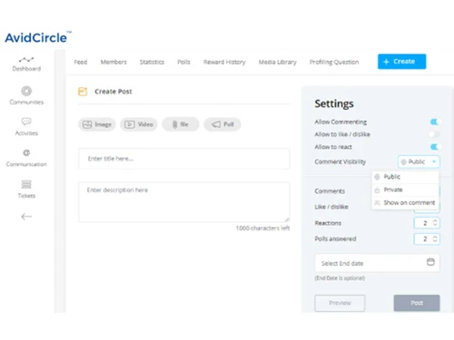 avidcircle dashboard