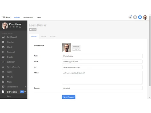 eSoftcube Chit Fund Dashboard