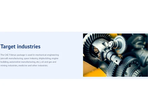 CAE Fidesys Target industries