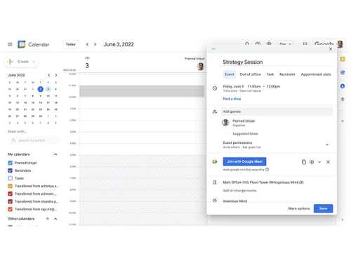 trume meeting room calendar