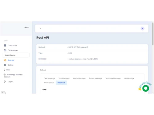 getItsms whatsapp api