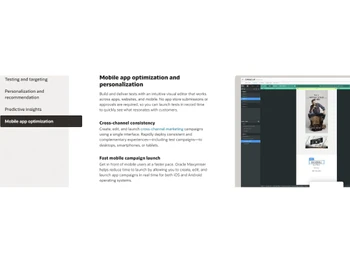 Oracle Maxymiser Mobile app optimization