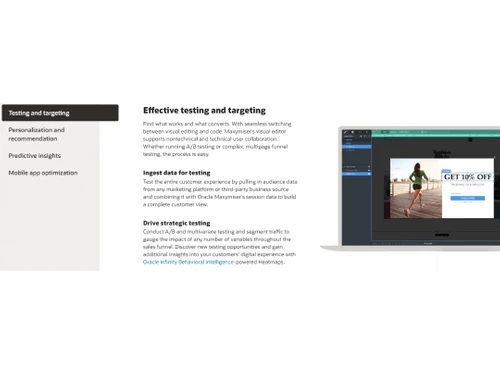 Oracle Maxymiser Testing & targeting