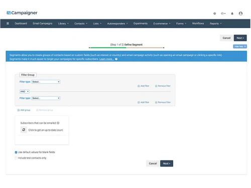 Campaigner dashboard