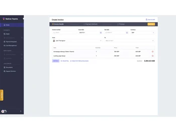 nativeteams invoice