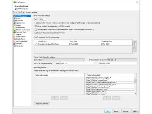 Tricentis NeoLoad-recording