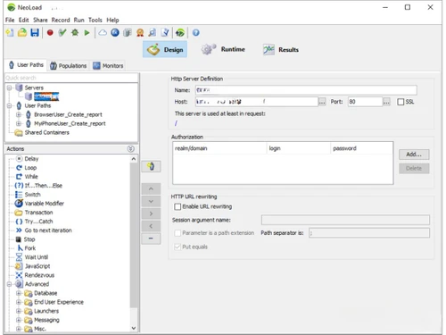 Tricentis NeoLoad-user path
