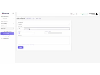 smslocal quick send