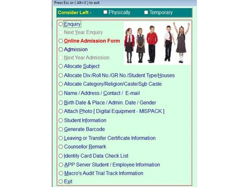 mispack admission management